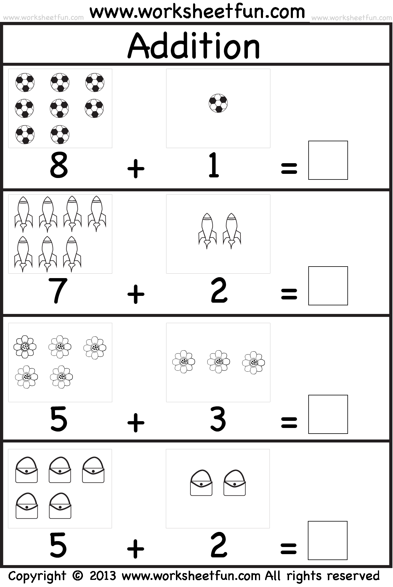 20 Picture Addition Worksheets Kindergarten Free