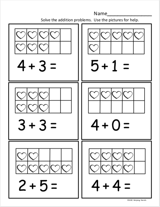 20 Picture Addition Worksheets Kindergarten Free