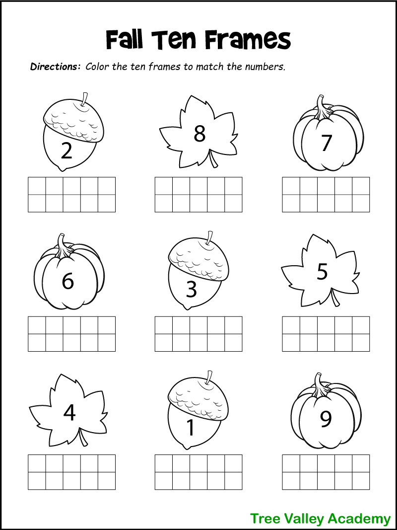 20 Preschool Fall Math Activities