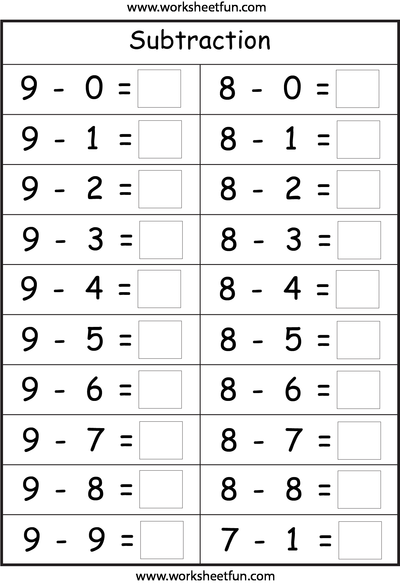 20 Subtraction Activities For Kindergarten