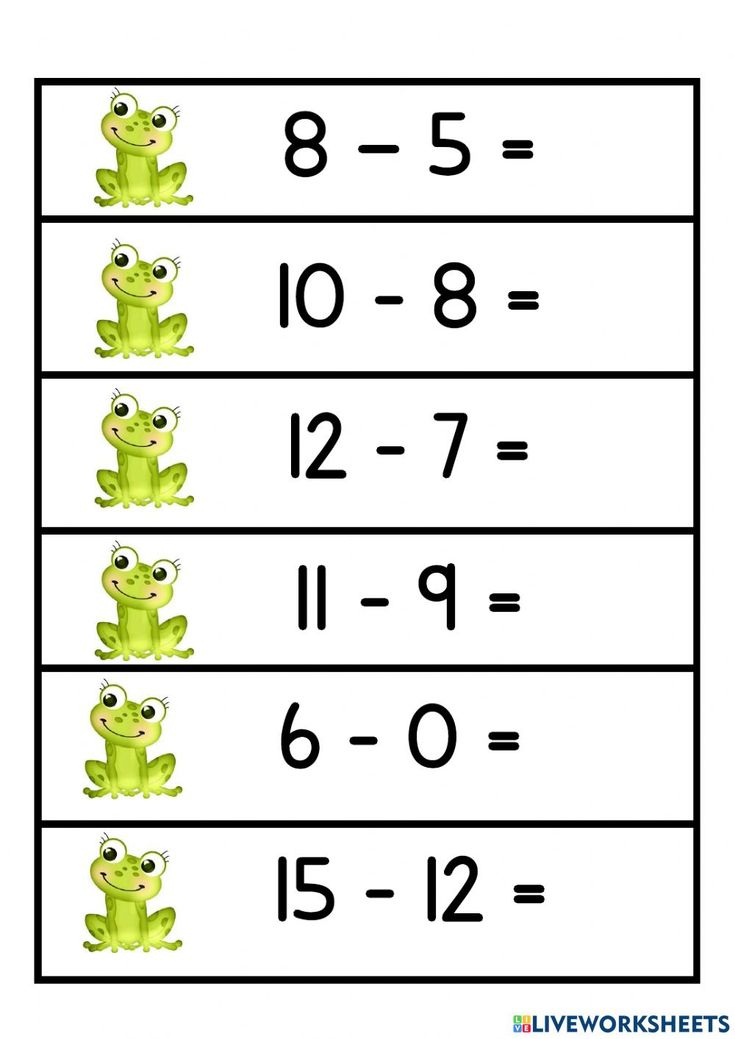 20 Subtraction Activities For Kindergarten